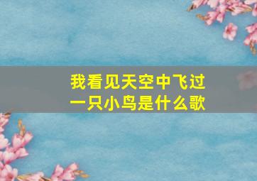 我看见天空中飞过一只小鸟是什么歌