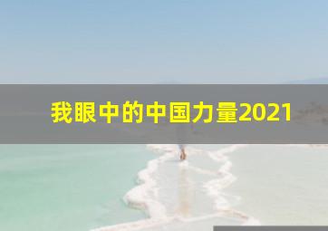 我眼中的中国力量2021