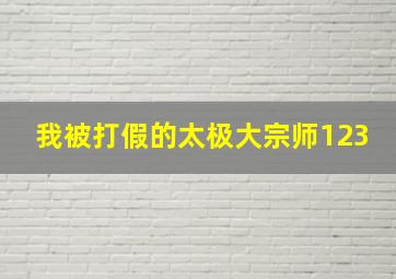 我被打假的太极大宗师123