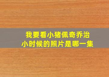 我要看小猪佩奇乔治小时候的照片是哪一集