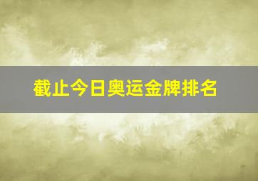 截止今日奥运金牌排名