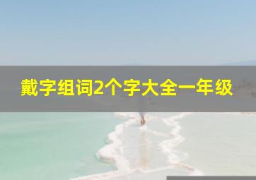 戴字组词2个字大全一年级