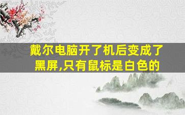 戴尔电脑开了机后变成了黑屏,只有鼠标是白色的