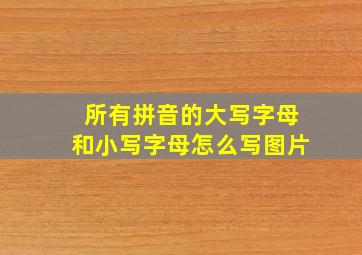 所有拼音的大写字母和小写字母怎么写图片