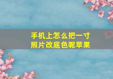 手机上怎么把一寸照片改底色呢苹果