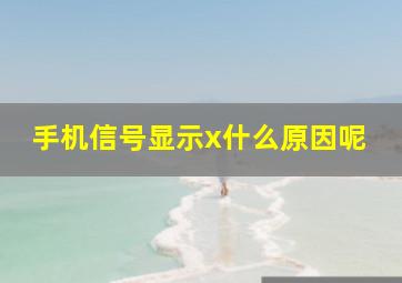 手机信号显示x什么原因呢