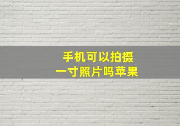 手机可以拍摄一寸照片吗苹果