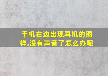 手机右边出现耳机的图样,没有声音了怎么办呢