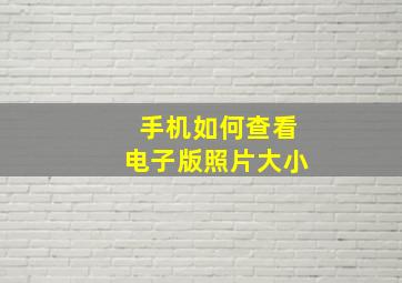 手机如何查看电子版照片大小