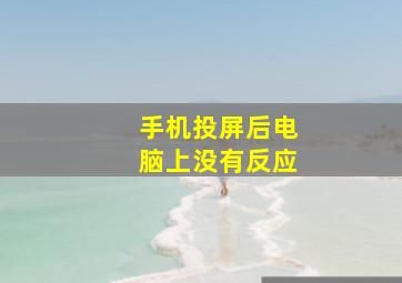 手机投屏后电脑上没有反应