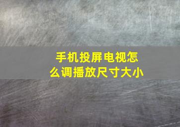 手机投屏电视怎么调播放尺寸大小