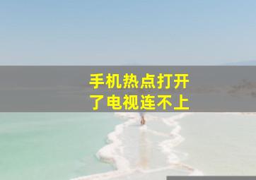 手机热点打开了电视连不上