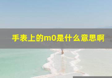 手表上的m0是什么意思啊