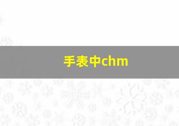 手表中chm