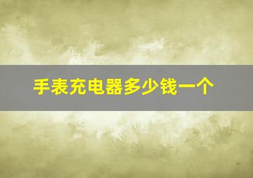 手表充电器多少钱一个