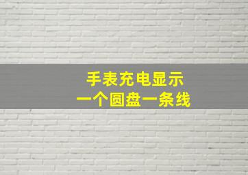 手表充电显示一个圆盘一条线