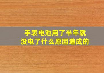 手表电池用了半年就没电了什么原因造成的