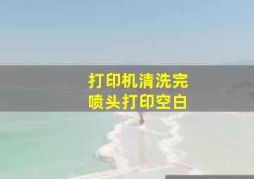 打印机清洗完喷头打印空白