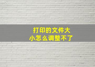 打印的文件大小怎么调整不了