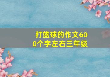 打篮球的作文600个字左右三年级