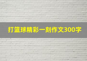 打篮球精彩一刻作文300字