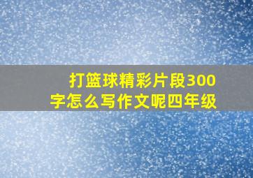 打篮球精彩片段300字怎么写作文呢四年级