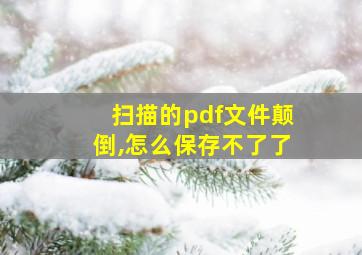 扫描的pdf文件颠倒,怎么保存不了了