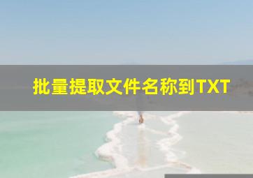 批量提取文件名称到TXT