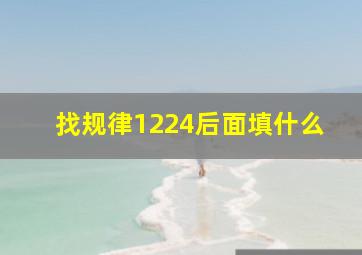 找规律1224后面填什么