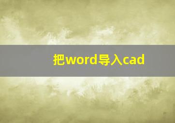 把word导入cad