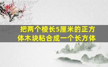 把两个棱长5厘米的正方体木块粘合成一个长方体