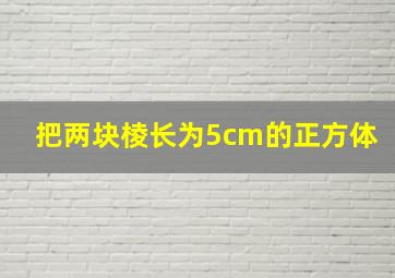 把两块棱长为5cm的正方体