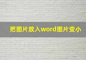 把图片放入word图片变小