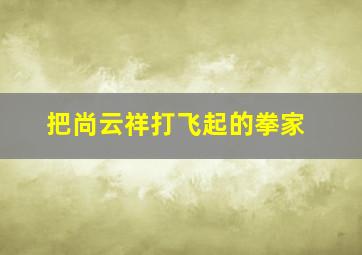 把尚云祥打飞起的拳家