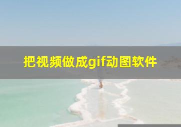 把视频做成gif动图软件