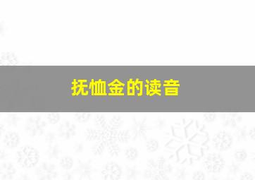 抚恤金的读音