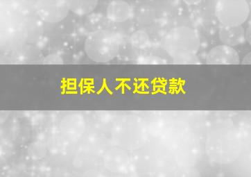 担保人不还贷款