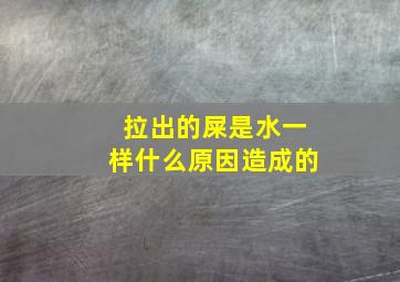 拉出的屎是水一样什么原因造成的