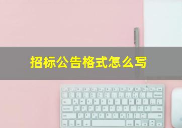 招标公告格式怎么写