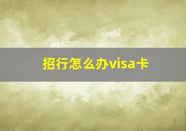 招行怎么办visa卡