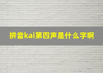 拼音kai第四声是什么字啊