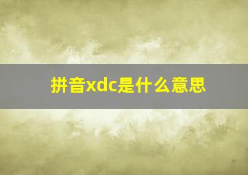 拼音xdc是什么意思