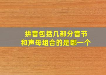 拼音包括几部分音节和声母组合的是哪一个