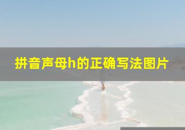 拼音声母h的正确写法图片