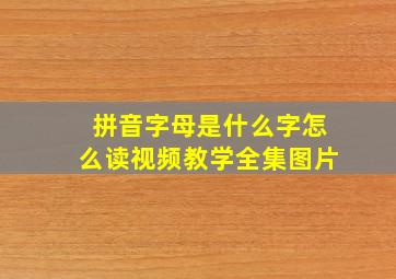 拼音字母是什么字怎么读视频教学全集图片