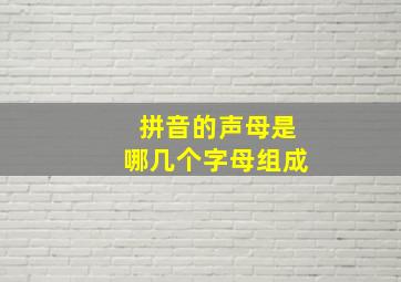 拼音的声母是哪几个字母组成