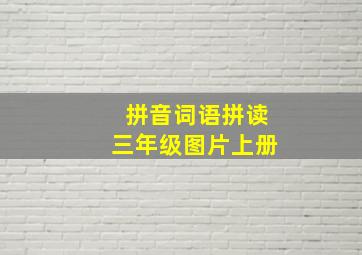 拼音词语拼读三年级图片上册