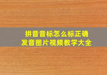 拼音音标怎么标正确发音图片视频教学大全