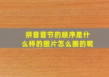 拼音音节的顺序是什么样的图片怎么画的呢