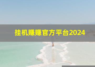 挂机赚赚官方平台2024